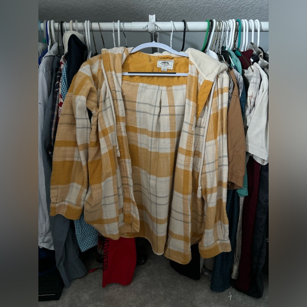 hooded american eagle flannel